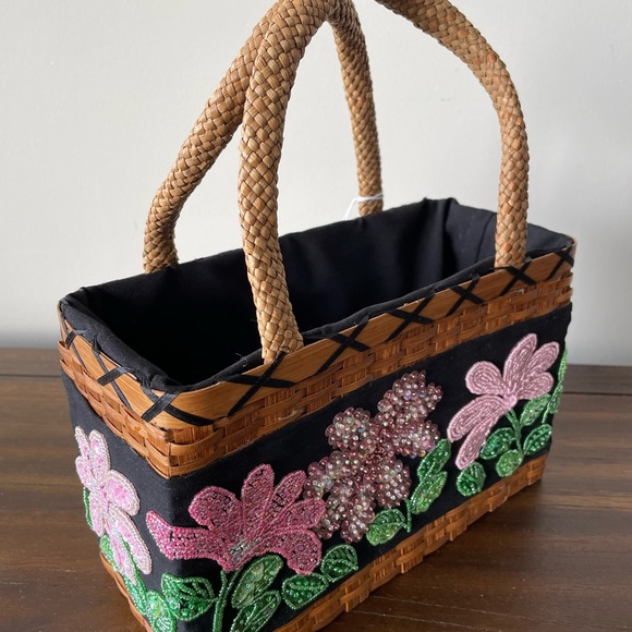 Sequin floral bag (small) - Picture 2 of 5